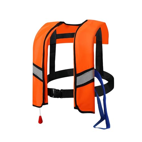 3-Sekunden Schnellaufblasbare Rettungsweste Schnorchelweste CE Zertifiziert Verstellbare Schwimmweste Tragbare Auftriebshilfen für Erwachsene & Kinder Schwimmen Tauchen Surfen Bootfahren Angeln(Color: von LIXQQS