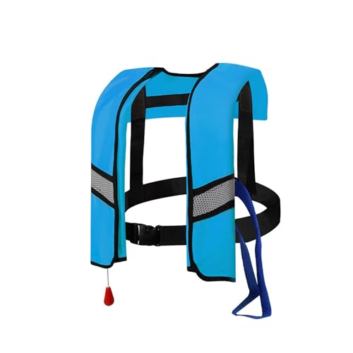 3S Automatische Aufblasbare Rettungsweste Schwimmweste mit Reflexstreifen und Rettungspfeife CE-zertifizierte Schwimmhilfe für alle Wassersportarten Kajakfahren Segeln Angeln Bootfahren(Color:Blue,Siz von LIXQQS