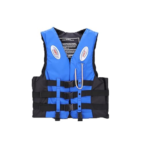 Hoch Auftrieb Schwimmweste Rettungsweste mit Notfallpfeife und Reflektierenden Streifen Perfekt für Rettungseinsätze Kajakfahren und Freizeitsport Bequeme und Langlebige Sicherheitsausrüstung(Blue,XL) von LIXQQS