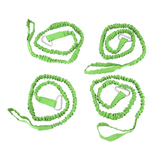 LIZEALUCKY 4 Stück Kajak-Paddel-Seil, super dehnbar, Anti-Verlust, tragbare Nylon-Kanu-Paddel-Leine zum Driften, Surfen (Green) von LIZEALUCKY