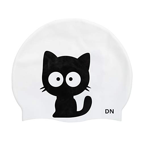 Schwarz-Weiß-süßes Silikon hohe Elastizität, schwimmender niedlicher Katzenkopf-Cartoon-Design für Kinder, hohe Elastizität, Keine Verformung, weich und stark (Regular-cat) von LIZEALUCKY
