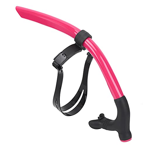LIZEALUCKY Schwimmschnorchel, Schnorchelausrüstung für Erwachsene Schwimmer, in der Mitte montiertes, Komfortables Silikon-Mundstück-Spülventil für das Schnorchel-Tauchtraining (Rosa) von LIZEALUCKY