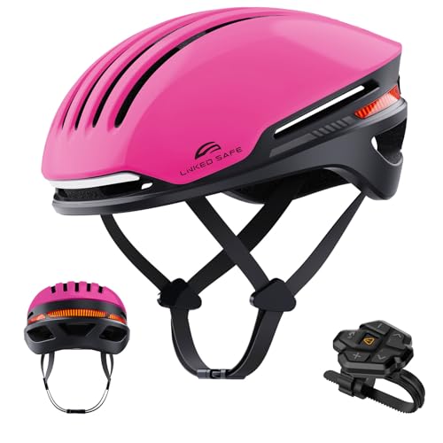 LIZVIE Fahrradhelm mit Bluetooth, intelligenter Fahrradhelm für Erwachsene Männer Frauen mit eingebauten Lautsprechern, intelligenter Kommunikations-Fahrradhelm. (Rosa, L) von LIZVIE