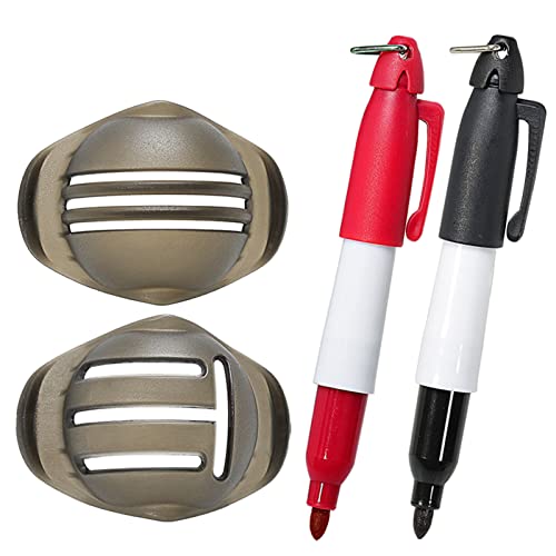 LIbgiubhy 2 Stück/Set Golfball-Linienmarkierer, Zeichenmarkierungs-Ausrichtungswerkzeug, Markierungsschablone, Markierungs-Schild, Werkzeug mit Golfball-Markierstiften, Golfball-Markierungsstift, von LIbgiubhy