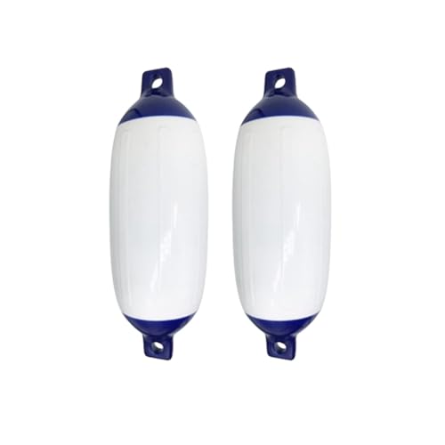 LJFMDLN Bootsfender, aufblasbarer Vinyl-Bootsfender for Yachtponton, Fischerboote, Segelboote, Bootsstoßstange for Andocken (Farbe : Blue White, Size : 50 * 14cm) von LJFMDLN