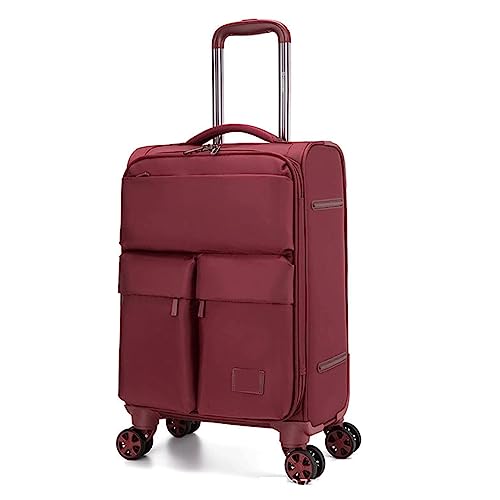 LJKSHNCX Einziehbarer Koffer, wasserdichter Handgepäckkoffer aus Oxford-Stoff, 360°-Spinnerkoffer, Koffer mit großem Fassungsvermögen von LJKSHNCX
