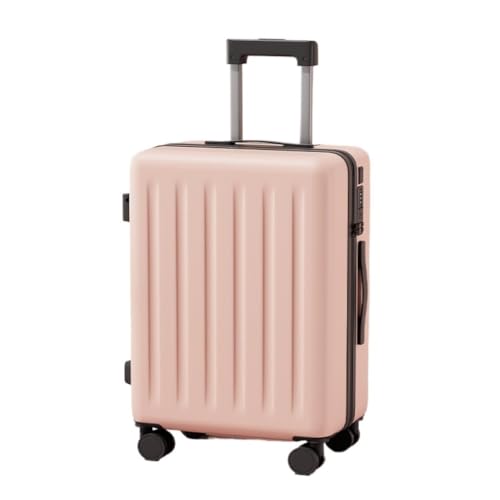 LJSPTU Koffer Multifunktionaler Koffer, Damen-Trolley, Leise Und Langlebig, Passwort-Box, Herren-Koffer, 20 Zoll Suitcase (Color : Pink, Size : 24in) von LJSPTU