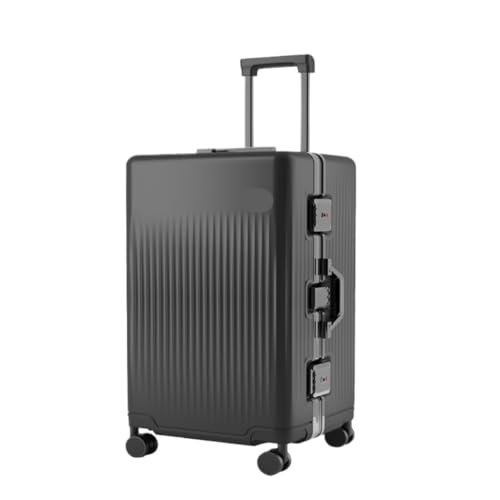 LJSPTU Koffer Multifunktionaler Sport-Trolley, 28-Zoll-Universalrad-Koffer, Passwort-Koffer mit Aluminiumrahmen Suitcase (Color : Gray, Size : 26in) von LJSPTU