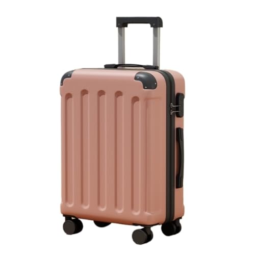 LJSPTU Koffer Passwort Boarding Koffer Trolley Koffer Koffer Tasche Männer Und Frauen Universal Rad 22 Zoll Langlebig Suitcase (Color : Pink, Size : 24in) von LJSPTU