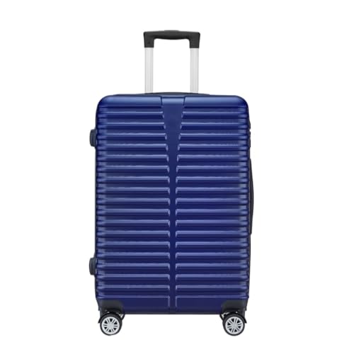 LJSPTU Koffer Trolley-Koffer mit Aluminiumrahmen, Universalräder, 24-Zoll-Trolley-Koffer, 26-Zoll-Koffer for Männer und Frauen Suitcase (Color : Blue, Size : 20in) von LJSPTU