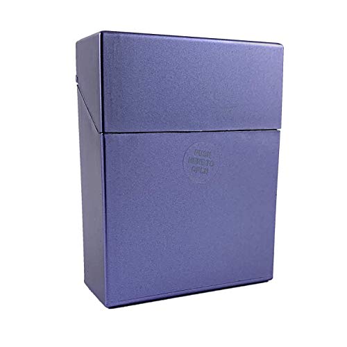 Zigarettenbox XL metallic für 25 Zigaretten Etui Kunststoff (Blau metallic) von LK Trend & Style