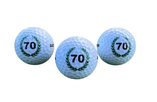 LL-Golf ® 3er Set 70 er Geburtstag Golfbälle mit Happy Birthday Motiv in Geschenkbox/Geburtstagsgeschenk Golf/Golfgeschenk Geschenk Geschenkidee von LL-Golf