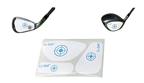 LL-Golf ® 90er Set Golf Impact Tapes/Label mit je 30 Driver/Holz, Eisen/Wedges und schmale Holz/Hybrid Tapes/Golfschläger Schlagfläche Impact Aufkleber/Etiketten RH von LL-Golf