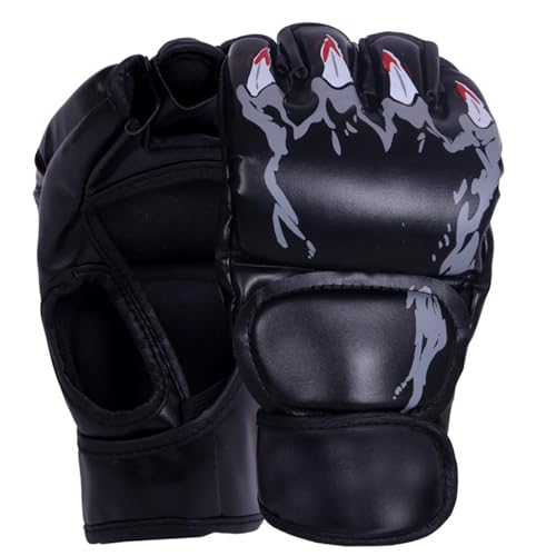 Halbfinger Boxhandschuhe Mit Verstellbarem Handgelenksgurt Für Kampfkunst Sparring Training Halbe Fingerboxschuhe Kickboxen Atmungsbekenntnis Halbfinger Boxhandschuhe Mit Verstellbarem Handgelenksgurt Für Kampfkunst Sparring Training Halbe Fingerboxschuhe Kickboxen Atmungsbekenntnis von LLINthy