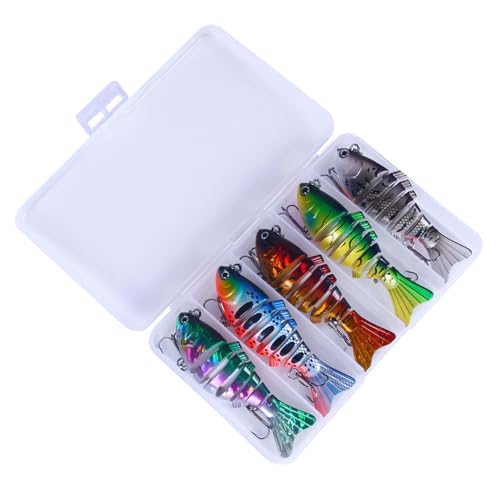 LLINthy 15 6g Multi Joint Swimbaits 10 cm Fischereiköder 7 Segment Künstliche Hardköder Schwimmköder Mit Haken Für Forellen Form von LLINthy