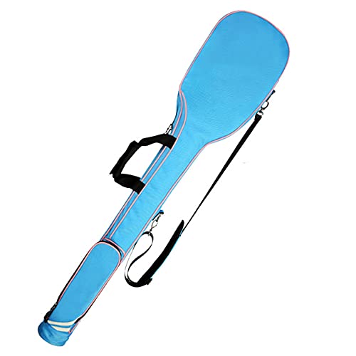 Abnehmbare Golftasche für Damen, leichte tragbare Waffentasche, Golf-Tragetasche für bis zu 8–9 Schläger, einfach zu tragen und aufzubewahren (schwarz, blau) (blau) von LLMTYO