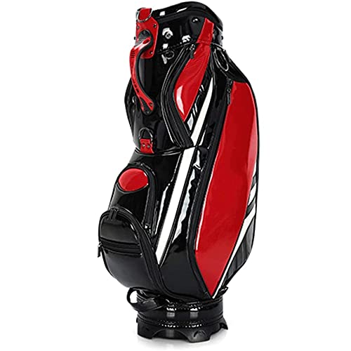Golf-Cart-Tasche – Ultraleichte und übersichtliche Golftasche/Entwickelt für das Cart-Fahren/Für 14 Schläger mit individuellen Taschen für jeden Schläger (Rot) von LLMTYO