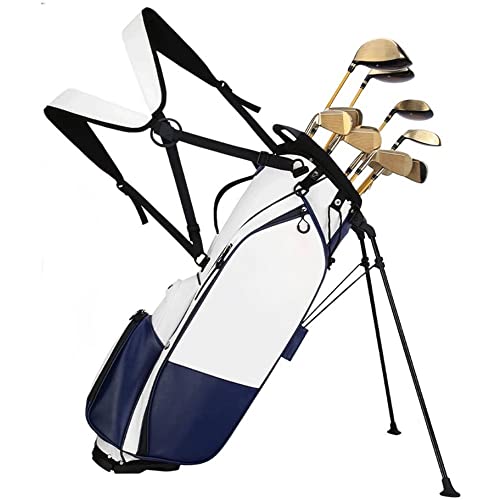Golf-Cart-Tasche mit 6 Trennwänden, Top-Club-Organizer, leicht, mit Kühltasche, Staubschutzhülle und Rucksackgurt (blau) von LLMTYO