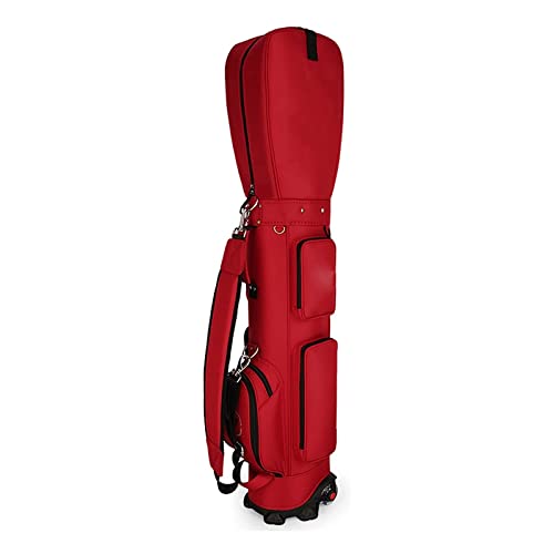 Golf-Reisetasche, Golf-Standtasche mit 5-Wege-Organizer-Trennwand Oben, leicht zu tragen, platzsparend (Farbe: Blau) (Rot) von LLMTYO
