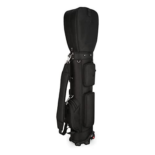 Golf-Reisetasche, Golf-Standtasche mit 5-Wege-Organizer-Trennwand Oben, leicht zu tragen, platzsparend (Farbe: Blau) (Schwarz) von LLMTYO