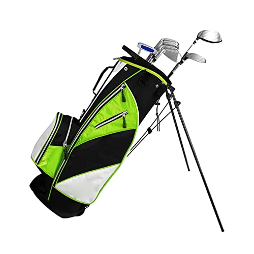 Golf-Reisetasche, Golf-Standtasche mit Zwei Riemen, Golfschlägertaschen, 6-Wege-Organizer, Trennwände, wasserdicht und langlebig, einfach zu transportieren, platzsparend (Farbe: Weiß) (grün) von LLMTYO