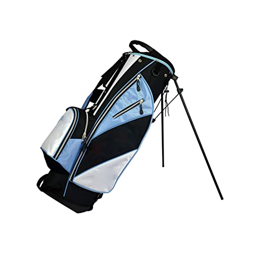 Golf-Reisetasche, Golf-Standtasche mit Zwei Riemen, Golfschlägertaschen, 6-Wege-Organizer-Unterteilungen, wasserdicht und langlebig, leicht zu tragen, platzsparend (Farbe: Weiß) (Blau) von LLMTYO