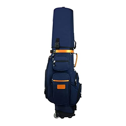 Golf-Reisetasche, Golfplatz, leicht, Golf-Standtasche, Golf-Zubehör, wasserdicht und langlebig, einfach zu transportieren, platzsparend (Farbe: Beige) (blau) von LLMTYO