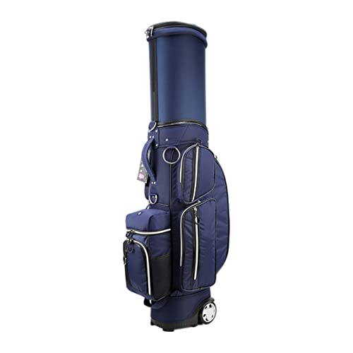 Golf-Reisetasche, einziehbar, multifunktional, leicht, Golf-Standtasche mit 6-Wege-Unterteilungen und Rädern, einfach zu tragen, platzsparend (Farbe: Grün) (Blau) von LLMTYO
