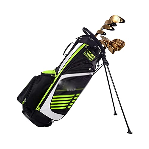 Golf-Reisetasche für Männer und Frauen, Golf-Standtasche mit Zwei Riemen, Golfschlägertaschen, einfach zu transportieren, platzsparend (Farbe: Weiß) (Grün) von LLMTYO