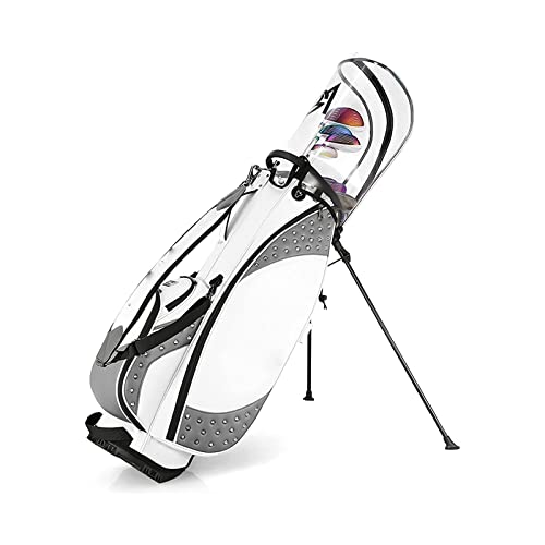 Golf-Reisetasche mit 5-Wege-Unterteilungen, Golf-Standtasche für Männer und Frauen, wasserdicht und langlebig, leicht zu tragen, platzsparend (Farbe: Schwarz) (Grau) von LLMTYO
