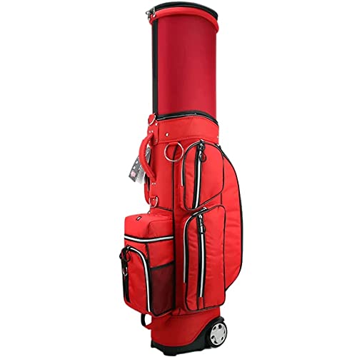 Golf-Standtasche, 14-Wege-Trennwand, 6 Taschen, 2,3 kg, leichte Golftasche für Herren (rot) von LLMTYO