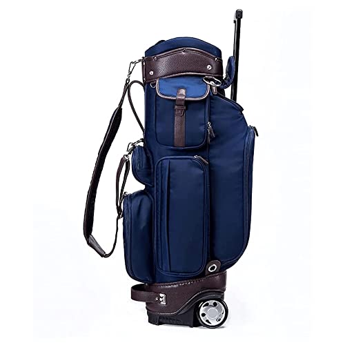 Golf-Standtasche, komplett gefütterte Trennwände, aufsteckbare Regenhülle und UV-Schutz, 9 Taschen von LLMTYO