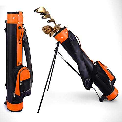 Golf-Standtasche für Damen/Herren, ultraleichte Golfschlägertaschen aus PU, perfekt zum Tragen auf dem Golfplatz, mit Riemen für leicht zu tragende Golftasche von LLMTYO