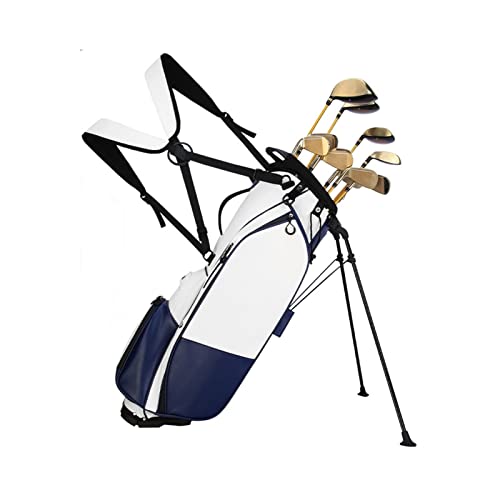 Golf-Standtasche für Herren und Damen, Golf-Reisetasche mit 6-Wege-Trennwänden und gepolstert, einfach zu transportieren, platzsparende Golfschlägertaschen (Farbe: Blau) (Blau) von LLMTYO