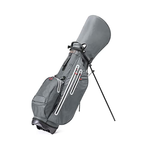 Golf-Standtasche für Herren und Damen, Golf-Reisetasche mit verstellbarem Rückengurt, wasserdicht und langlebig, einfach zu transportieren, platzsparend (Farbe: Blau) (Grau) von LLMTYO