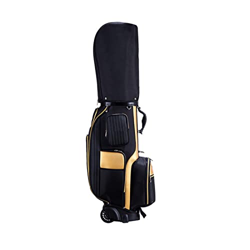 Golf-Standtasche für Männer und Frauen, PU-Golfschlägertasche mit Rädern und wasserdichtem, verschleißfestem, strapazierfähigem Stoff, tragbar für den Außenbereich/leicht zu reinigen von LLMTYO