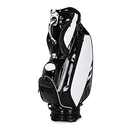 Golf-Standtasche mit 5-Wege-Trennwänden, Golf-Reisetasche für Männer und Frauen, einfach zu transportieren, platzsparende Golfschlägertaschen (Farbe: Schwarz) (Schwarz) von LLMTYO