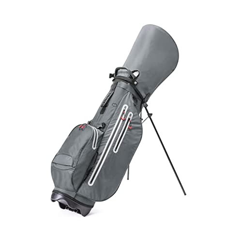 Golfschläger-Carttaschen, professionelle tragbare leichte Standtaschen für den Außenbereich, Golftaschen für Männer und Frauen (Farbe: Blau) (Grau) von LLMTYO