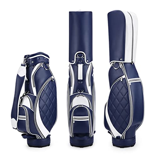 Golfschlägertasche für Damen, modische wasserdichte Golfschlägertasche aus TPU mit Diamantnieten, leichte Golfwagentasche mit 5-Wege-Organizer-Unterteilung für die Driving Range von LLMTYO