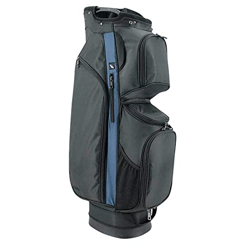 Golftasche für Unisex, Damen, Leder-Golftasche mit großen Rädern und Überziehgriff im Gepäckstil von LLMTYO