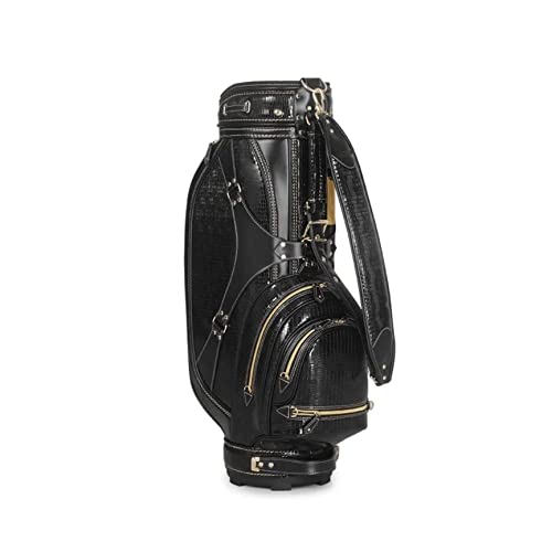 Golftaschen für Herren, leichte Outdoor-Golf-Standtaschen, Driving Range, professionelle Golfschläger-Wagentaschen (Farbe: Schwarz) von LLMTYO