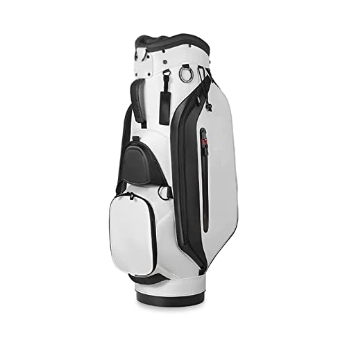 Golftaschen für Herren und Damen, Golfschläger-Cartbags, professionelle tragbare leichte Standbags für den Außenbereich (Farbe: Weiß) (Weiß) von LLMTYO