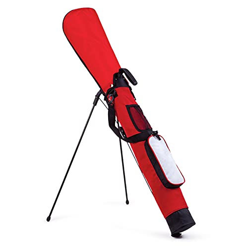 Leichte, tragbare Bleistift-Golftasche für Männer und Frauen, Golf-Standtasche mit unabhängigen Taschen und abnehmbarem Riemen, einfach zu tragen und langlebig (für bis zu 7–9 Schläger) von LLMTYO