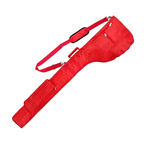 Leichte, wasserdichte Golftasche für den Außenbereich mit bequemen Riemen. Robuste Golftasche, leicht zu tragende Golftasche für Dicke und robuste Böden, ideal für Golfplätze und Reisen (Farbe: Rot) von LLMTYO