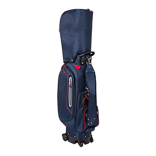 Leichte Golf-Standtasche, Golf-Cart-Tasche mit 6-Wege-Organizer-Teiler, Golf-Standtasche, einfach zu tragen, platzsparend (Farbe: Rot) (Blau) von LLMTYO