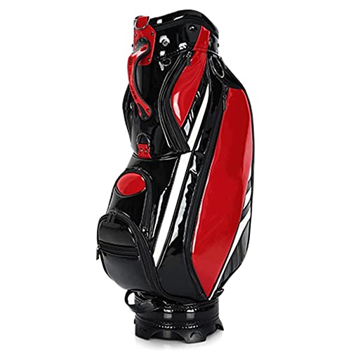Leichte Golf-Standtasche mit durchgehenden 14-Wege-Unterteilungen und 5 Taschen (Rot) von LLMTYO