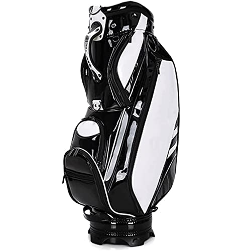 Leichte Golf-Standtasche mit durchgehenden 14-Wege-Unterteilungen und 5 Taschen (Schwarz) von LLMTYO