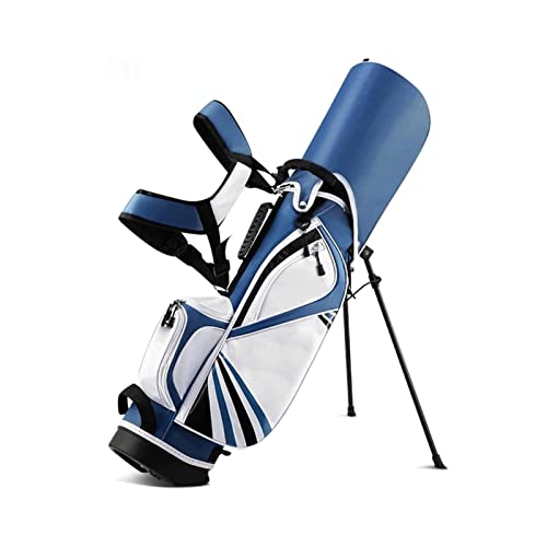 Leichte Golf-Standtaschen für den Außenbereich, professionelle Golfschläger-Cart-Taschen, Golftaschen für Herren (Farbe: Weiß, Größe: Mittel) (Blau, Groß) von LLMTYO