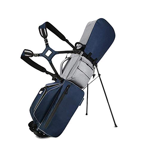 Mehrzweck-Golfständer-Tragetasche, Golf-Standtasche, leichte, wasserdichte Golfwagentasche mit Ständer und Riemen für einfach zu tragende Golftasche von LLMTYO