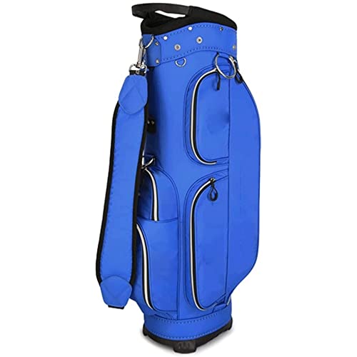 Premium-Golf-Cartbag mit 13 durchgehenden Unterteilungen Plus Putter-Tube (blau) von LLMTYO